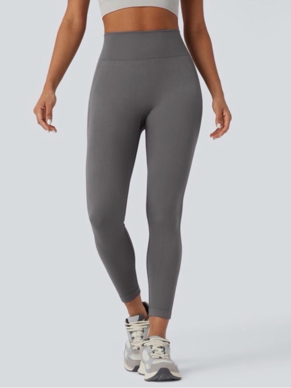 HALARA Gray High-Waist Leggings L NWOT